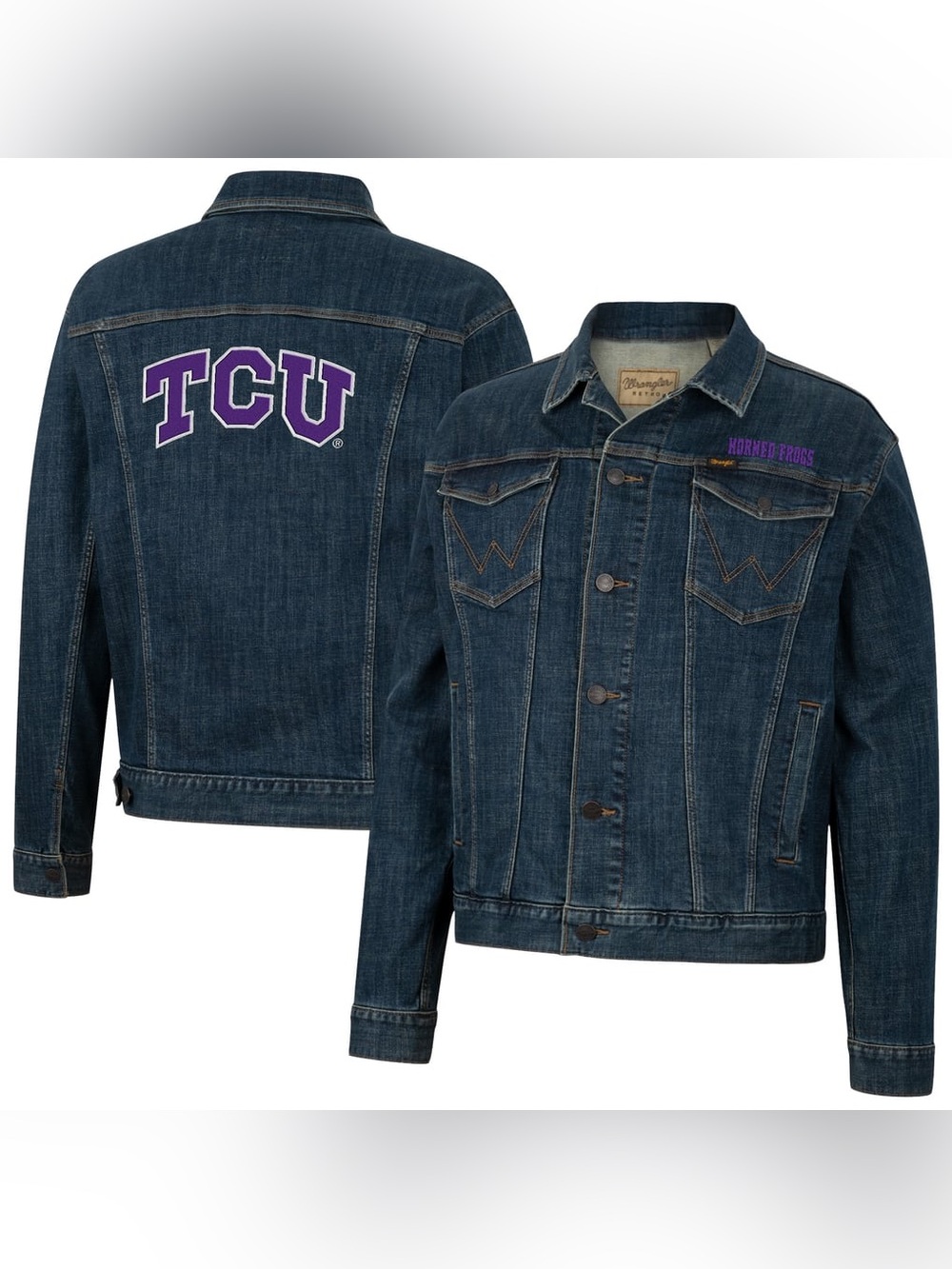 Men's / Unisex size large Colosseum x Wrangler TCU Horned Frogs Retro Button-Up